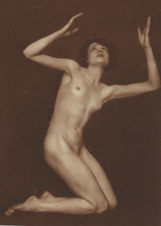 1920s Deco Nude Pretty Girl Photogravure Lithograph 567