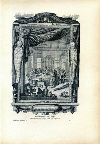 Embalming Of A Corpse.  Antique Print.  1899