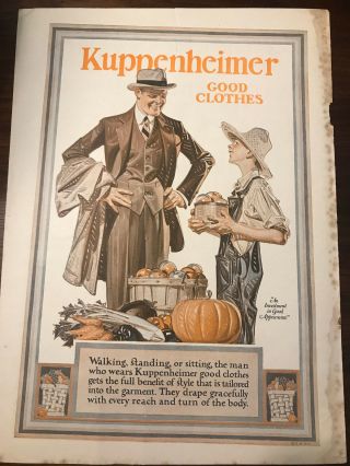 1923 Print Ad Kuppenheimer Good Clothes By J.  C.  Leyendecker