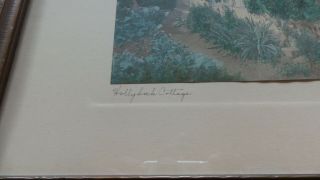 WALLACE NUTTING HAND TINTED PRINT,  FRAMED,  SIGNED,  