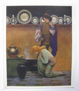 Orig 1925 Knave Of Hearts Lady Violetta Page Maxfield Parrish 94 Year Old Art