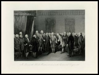 (1778) M.  Gerard French Minister Introduced Continental Congress 1870 Print