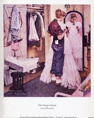 Norman Rockwell Saturday Evening Post Print Prom Dress