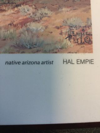 Hal Empie The Provider Signed Art Plaque Print Native American Horses Arizona 85 5