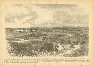 Civil War,  Centreville,  Va.  Battlefield Of Bull Run,  Vintage 1889 Antique Print.