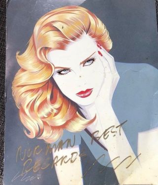 Robert Blue Nagel Woman " Lauren " Signed Postcard Of Serigraph Art Print