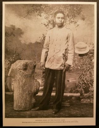1899 Philippines Filipino Native Army General Loris In Uniform Photo