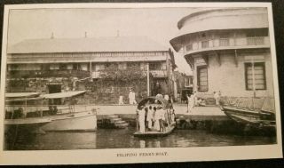Vintage 1899 Philippines Filipino Native Ferry Boat Photo Print