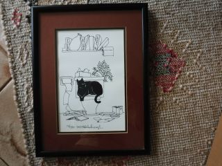 Naughty Black Cat Signed (15/300) By Mj Blakebrough - 1980s