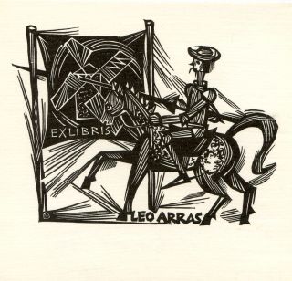 Miguel De Cervantes,  Don Quixote,  Ex Libris Bookplate By Norbert Ott,  Germany