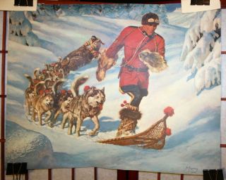 Four by A.  Friberg: Vintage Color Prints of Canadian Mounties RCMP 2