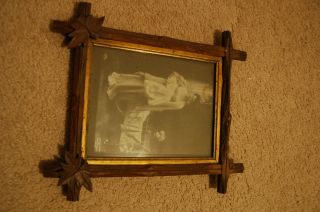 Beatrice Tonnesen Sisters Print C1900 Framed In An Old Folk Tramp Wood