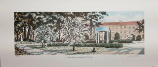 A Campus Memory Unc Chapel Hill Limited Edition Signed Print Jerry Miller