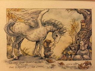 Jody Bergsma Signed Numbered Print Pegasus We Can Give Our Children 2 Things