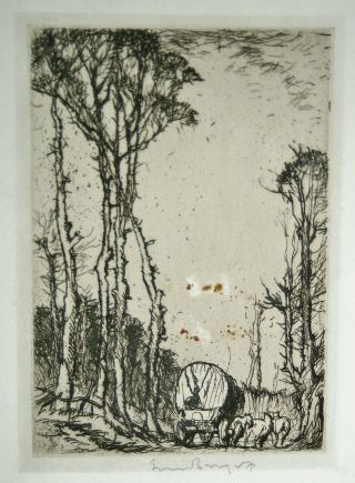 Frank Brangwyn,  Pencil - Signed Etching,  ‘the Road 