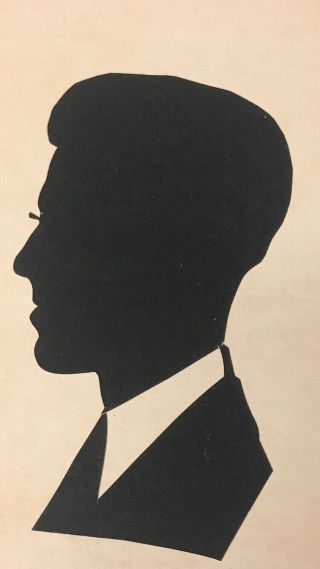 Silhouette Art Deco Man Male Suit 1920’s Paper Ephemera 4”x 6” Roaring 20’s Jazz