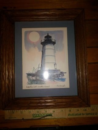 R.  E.  KENNEDY 2 Prints Edgerton Lighthouse Martha ' s Vineyard & Schooner CAPE COD 3