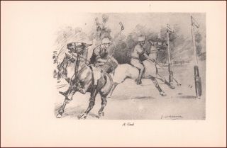 Polo Match,  Goal By George Denholm Armour Vintage Print 1937