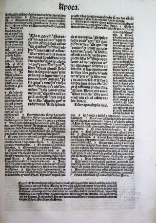 Incunabula,  Latin Bible Lf,  Paul ' s 1st Epistle Corinthians,  Chapt.  14,  Koberger,  1487 4