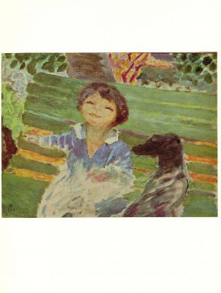 1969 Vintage Bonnard " Portrait Of A Child " Color Offset Lithograph