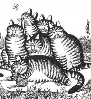 B KLIBAN CARTOON CATS 