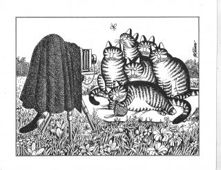 B KLIBAN CARTOON CATS 