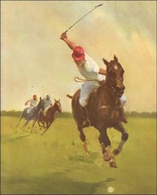 Polo Pony By Wesley Dennis,  Vintage Print,  Authentic 1951