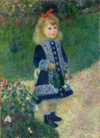 A Girl With A Watering Can Auguste Renoir 25 X 20 Cm Polly Canvas Print 1876
