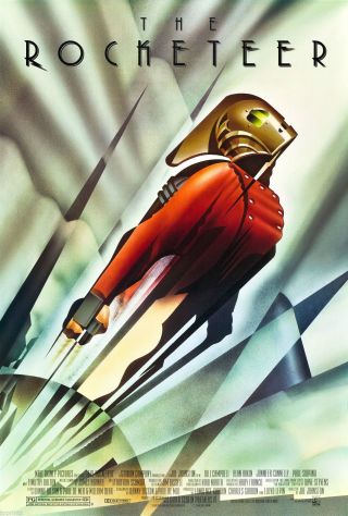 24 " X 16 " Vintage Print Art Deco Poster Rocketeer Painting Film Movie