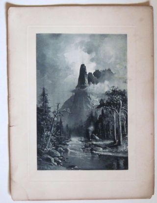 Art Print Yosemite Sentinel Dome By Julian Rix From 1888 Picturesque California