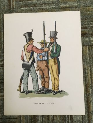 Fritz Kredel Soldiers Of The American Army Common Militia 1830