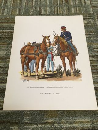 Fritz Kredel Soldiers Of The American Army 3rd Artillery 1847