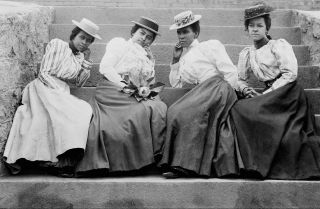 Four African American Women At Atlanta University C1900 Vintage Photo Reprint