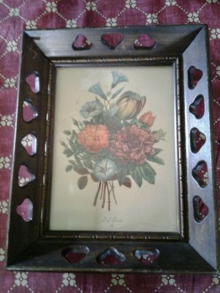 Vintage J.  L.  Prevost Floral Flower Framed Print