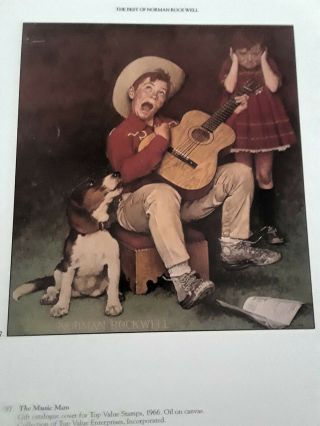 Norman Rockwell - - " The Music Man " - - Cowboy Art Print,  - -