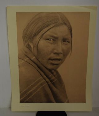 Vintage Edward Curtis " A Cree Woman " Print/no Reserve 124