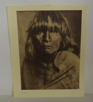 Vintage Edward Curtis " A Hopi Man " Print/no Reserve 120