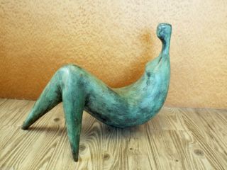 Itzik Benshalom Bronze Sculpture Reclining Woman,  Signed & Dated,  Limited Ed