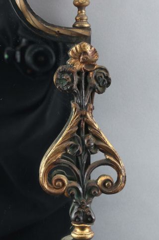 Antique circa - 1900 Painted & Gilt Bronze Orientalist Secessionist Figural Mirror 6