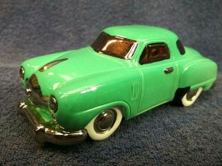 Scott Schleh Precision Ceramics Rare 1950 Studebaker Bullet - Nose Coupe Green