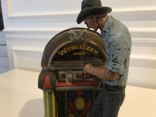 1982 MICHAEL GARMAN SCULPTURE ART COWBOY JUKEBOX PABST BLUE RIBBON BEER 2