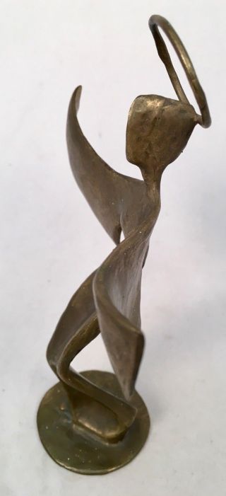 Vintage Hard To Find SIGNED 1980 BOB WINSHIP Bronze Angel Sculpture Mystical EUC 3