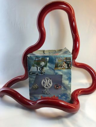 RARE Large Vintage 1982 Modern Red Tangle The Infinite Sculpture Zawitz 2