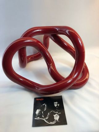 RARE Large Vintage 1982 Modern Red Tangle The Infinite Sculpture Zawitz 3