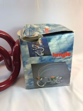 RARE Large Vintage 1982 Modern Red Tangle The Infinite Sculpture Zawitz 6