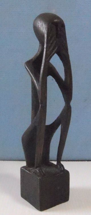 Vintage Hand Carved Wood Sculpture From Bali Artisan Ooak Circa Mid 1900 - S