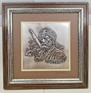Gordon Phillips Sterling Silver Wall Sculpture " The Frontiersman "