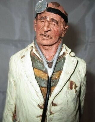 Vintage Michael Garman Sculpture Ol’ Doc Leroy – Handpainted Doctor