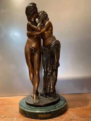 Canova " The Kissing Lovers " Bronze Reprod.  By Barbedinne