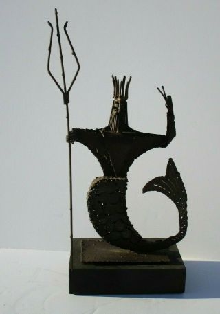 Picasso Style Sculpture Metal By Jack Hanson Modernist Brutalist Nautical Mod